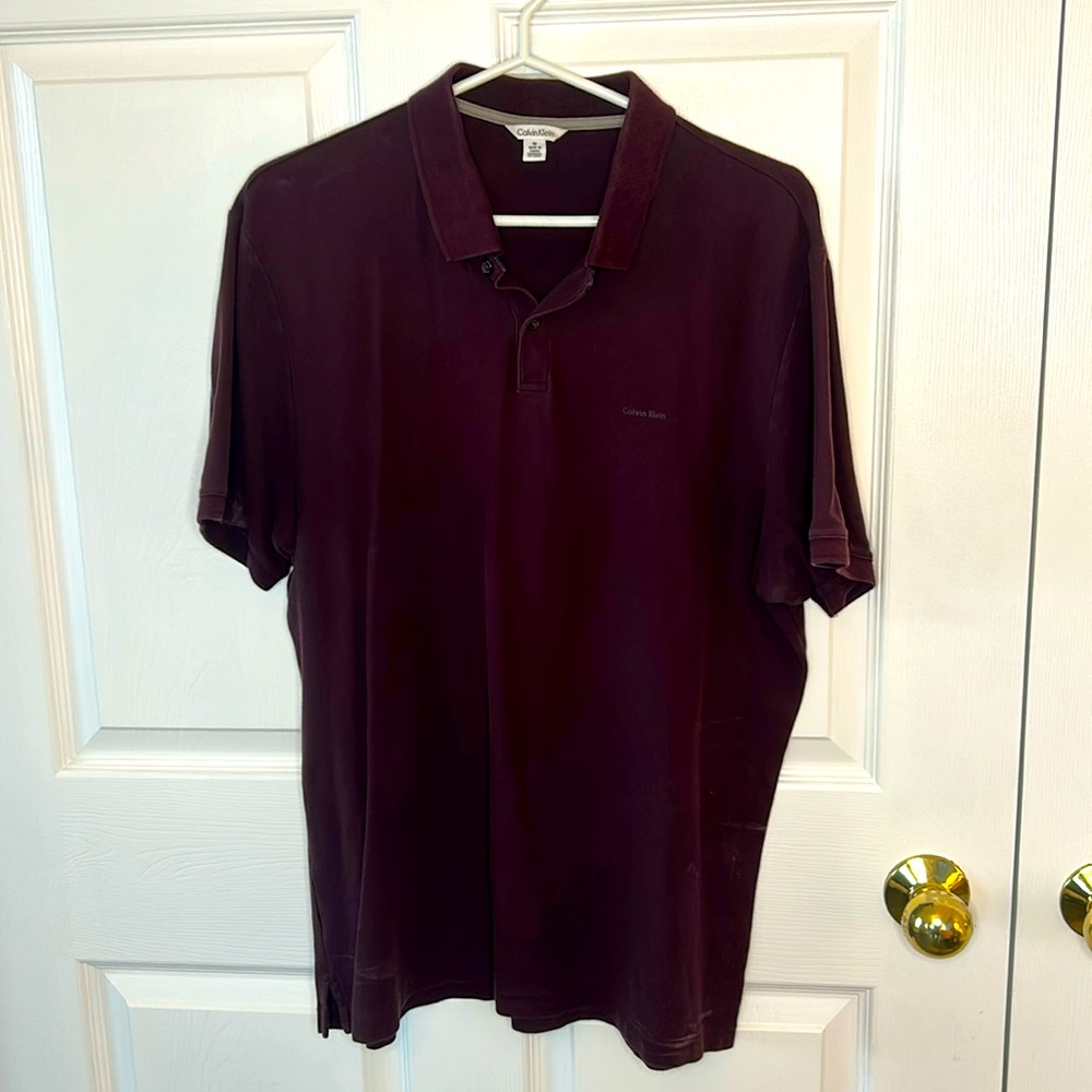 Calvin Klein Plum Golf Polo (M)